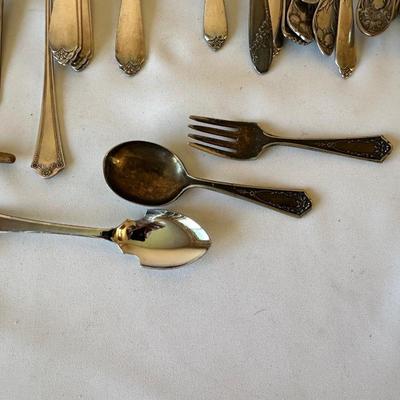 SILVER PLATED FLATWARE MIXED LOT