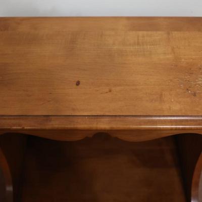 Vintage Solid Maple End Table with Drawer
