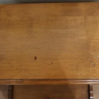 Vintage Solid Maple End Table with Drawer
