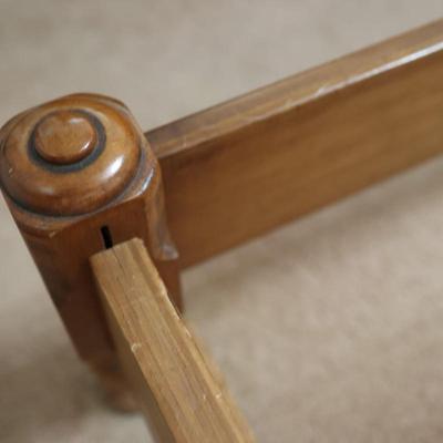 Solid Maple Double Bed Frame Bookcase Headboard