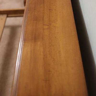 Solid Maple Double Bed Frame Bookcase Headboard