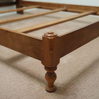 Solid Maple Double Bed Frame Bookcase Headboard