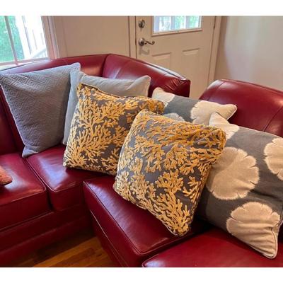 Grey Accent Cushions W/Down Pillows (L-RG)