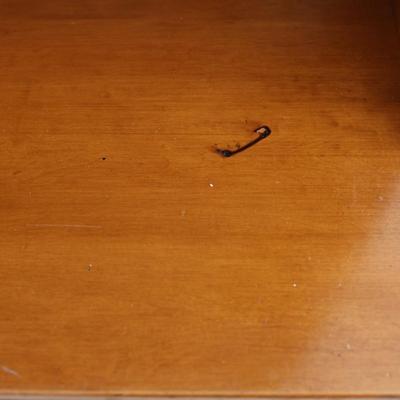 Thomasville Maple Shutter Cabinet W/ Bookcase Early American Vintage