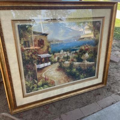 Large Gold Framed Artwork