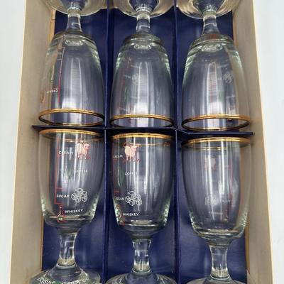 Irish Coffee Goblets Vintage Set of 4 in Original Box