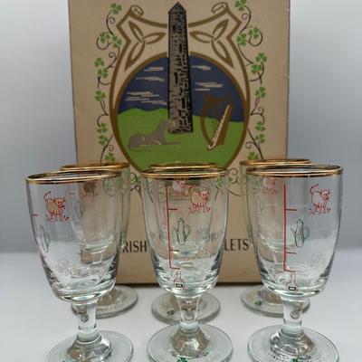 Irish Coffee Goblets Vintage Set of 4 in Original Box
