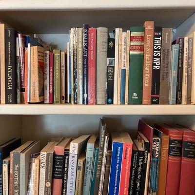 Variety of books on art and travel