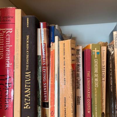 Variety of books on art and travel