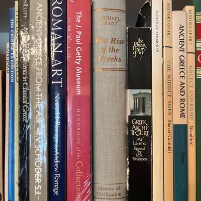 Variety of books on art and travel