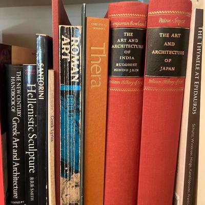 Variety of books on art and travel