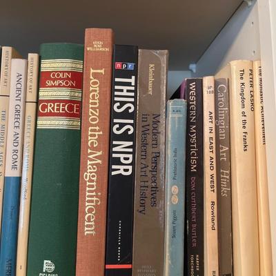 Variety of books on art and travel