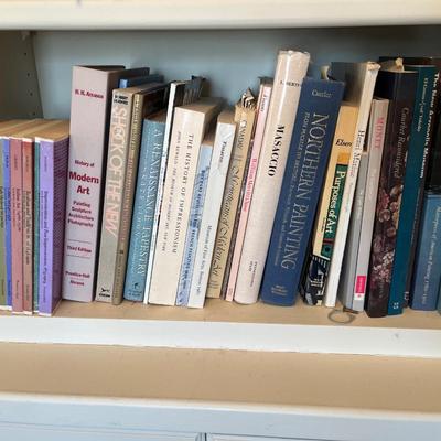Shelf of art books