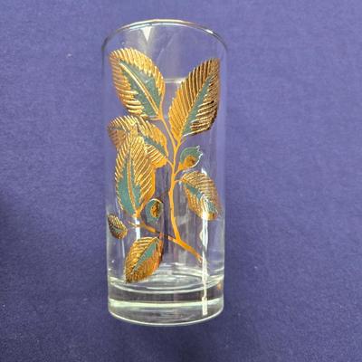 M Vintage Drinking Glass Set w/carrier