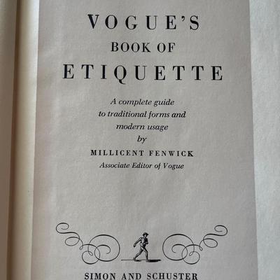 Vogues Book of Etiquette and Emily Post Etiquette books