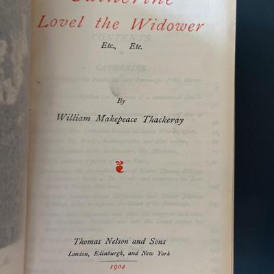 Antique leather bound Thackeray books