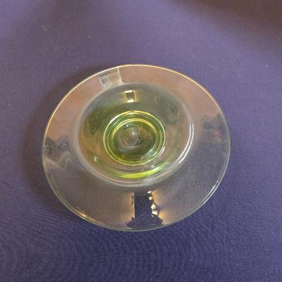 Green Uranium? Glass Console Plate