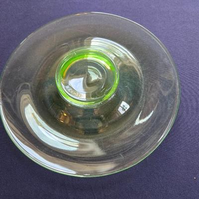 Green Uranium? Glass Console Plate
