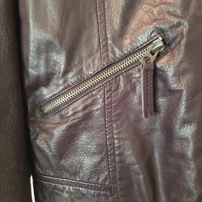 Lucky Brand Black Leather Jacket (Size XL) (GB1-KD)