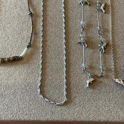 925 whale tail and other necklaces