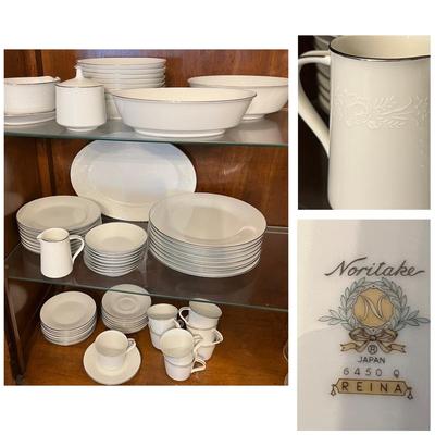 Vintage 54 Piece Noritake 6450 Reina China Dinnerware Set