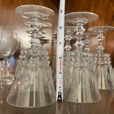 Big Lot Vintage Etched Glass, Crystal, Barware Glasses Decanter