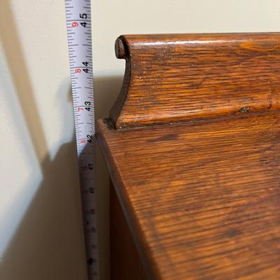 Antique Drop Slant Front Petite Secretary Desk - Ornate Lionshead Carving