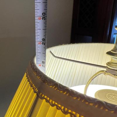 Large Heavy Cut Crystal Ginger Jar Style Lamp Brass Base
