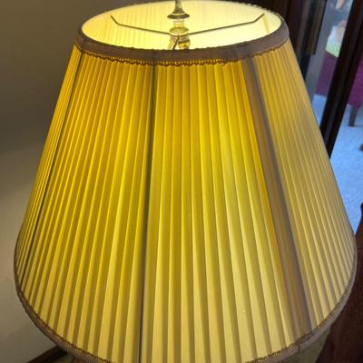 Large Heavy Cut Crystal Ginger Jar Style Lamp Brass Base