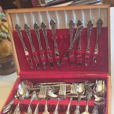Wallace Sterling Rose Point Design Silverware