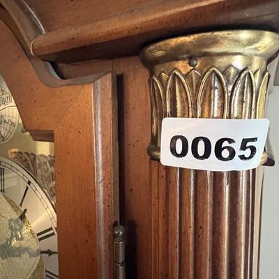 Vintage Ridgeway Tempus Fugit Grandfather Clock