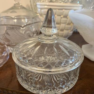 BIG Decorative Collectibles Lot - Silverplate, Cut Glass, Crystal, Milk Hobnail Glass,
