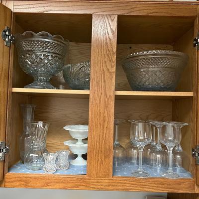 BIG Decorative Collectibles Lot - Silverplate, Cut Glass, Crystal, Milk Hobnail Glass,