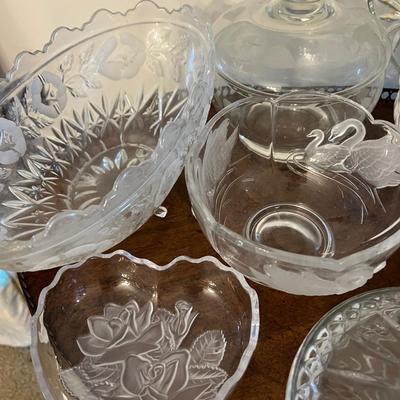 BIG Decorative Collectibles Lot - Silverplate, Cut Glass, Crystal, Milk Hobnail Glass,