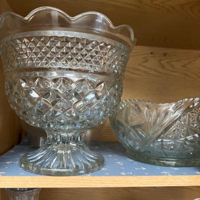 BIG Decorative Collectibles Lot - Silverplate, Cut Glass, Crystal, Milk Hobnail Glass,