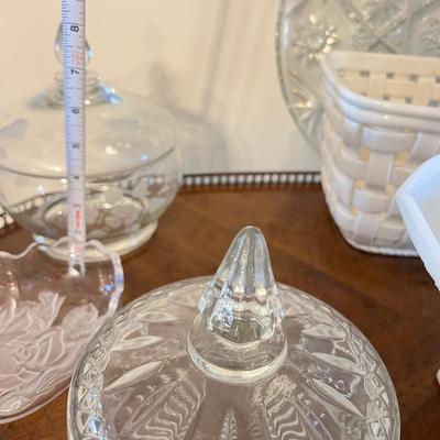 BIG Decorative Collectibles Lot - Silverplate, Cut Glass, Crystal, Milk Hobnail Glass,