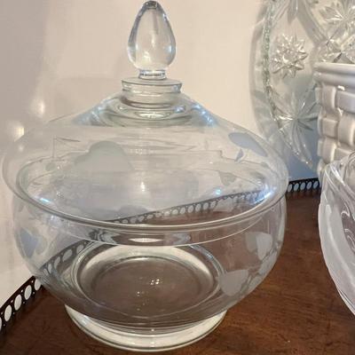 BIG Decorative Collectibles Lot - Silverplate, Cut Glass, Crystal, Milk Hobnail Glass,