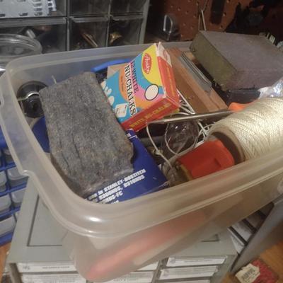 Collection of Pigeonhole Shop Storage Boxes, Miscellaneous Containers of Hardware, Etc.
