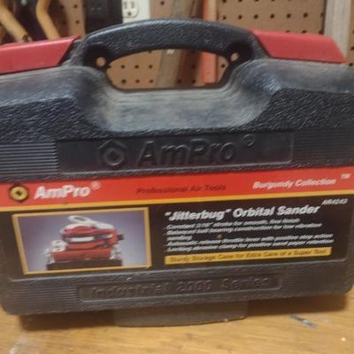 AmPro Pnuematic Jitterbug Orbital Sander with Carry Case