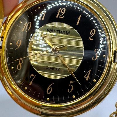 Waltham Quartz Gold-Tone Pocket Watch (ST-DZ)