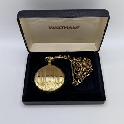 Waltham Quartz Gold-Tone Pocket Watch (ST-DZ)