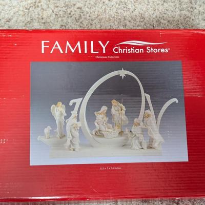 Family Christian Stores "Joy With Nativity" Christmas Collection 12.5" X 7.5" (LR)