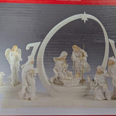 Family Christian Stores "Joy With Nativity" Christmas Collection 12.5" X 7.5" (LR)
