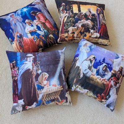 Christmas Nativity Throw Pillows (FD)