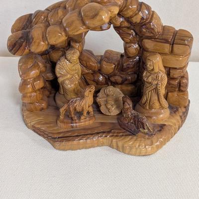 Zachariah Bros Nativity Scene Handcrafted In Bethlehem Made From Olivewood