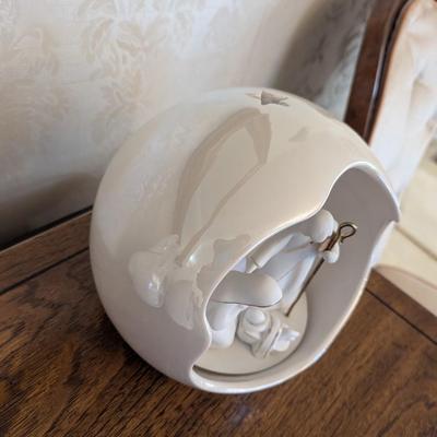 Apple Tree Designs Lighted Holy Nativity Scene Ceramic White (DR)