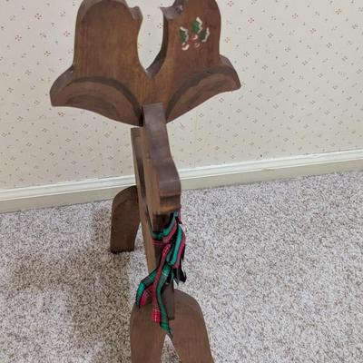 Wooden Reindeer Figure