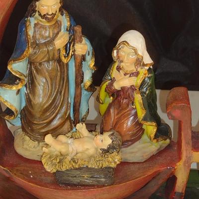 Christmas Nativity Scene- Approx 15" Wide, 10 1/2" Tall