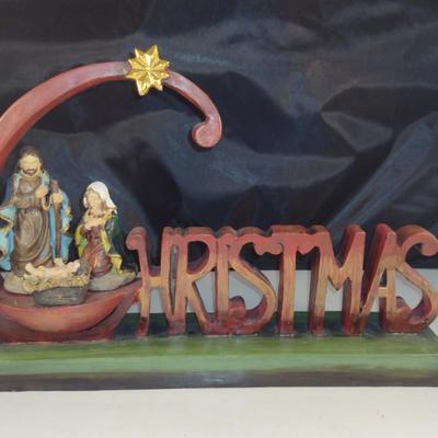 Christmas Nativity Scene- Approx 15" Wide, 10 1/2" Tall