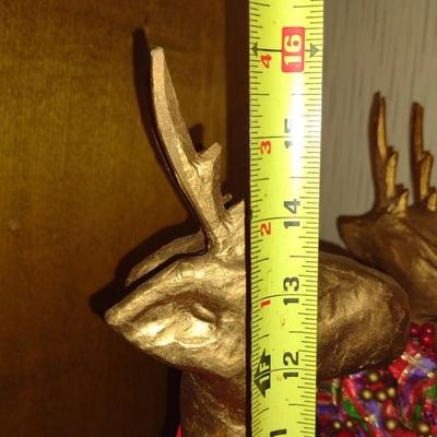 Set of Three Paper Mache Deer- Approx 16" Tall